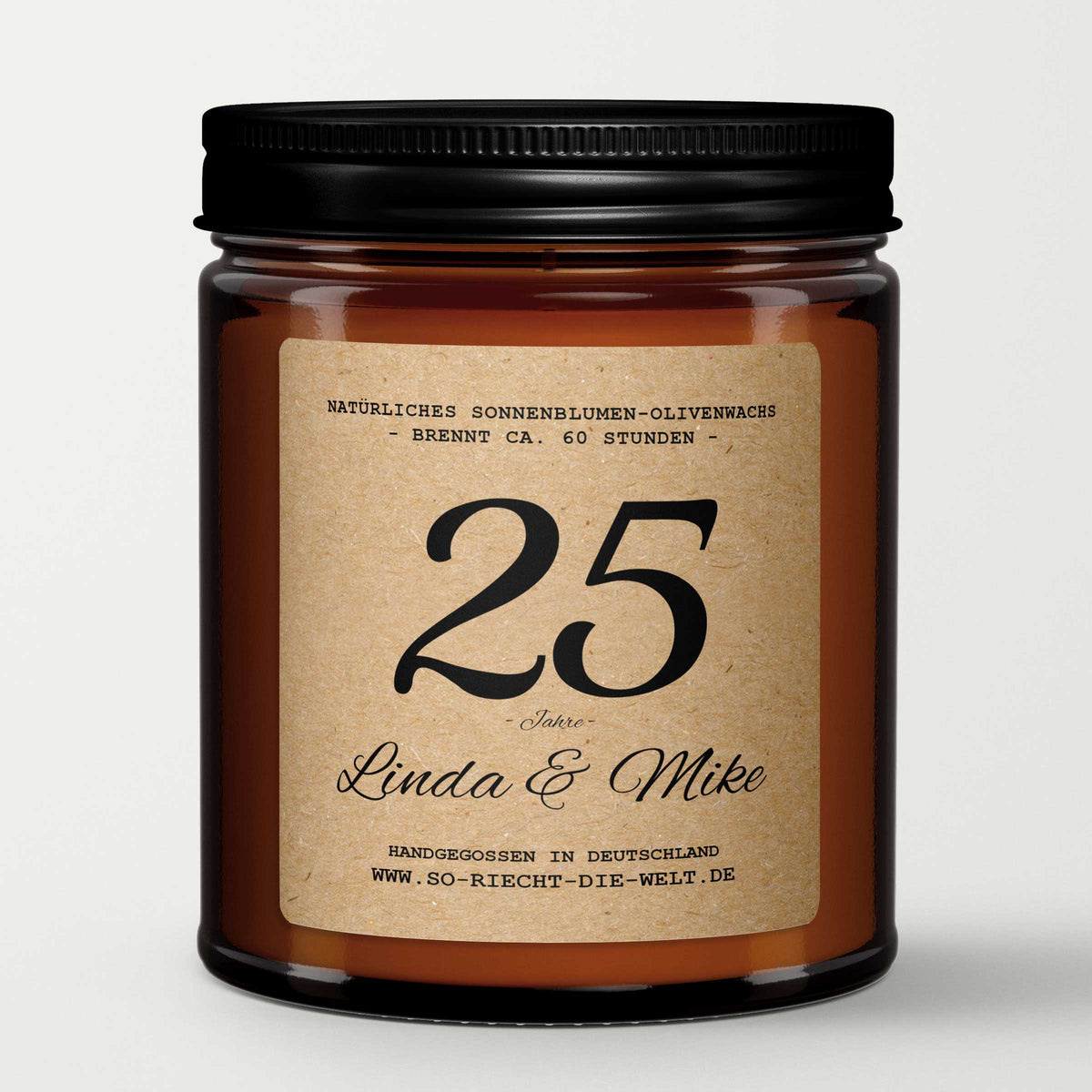 Individuelle Jahrestag Geschenk Duftkerze, Kerze, Jubiläum, Hochzeitstag