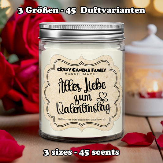 Alles Liebe zum Valentinstag - Personalisierte Valentinstag Kerze Valentinstag Geschenk für Sie Geschenk für Valentinstag Geschenke für Frau