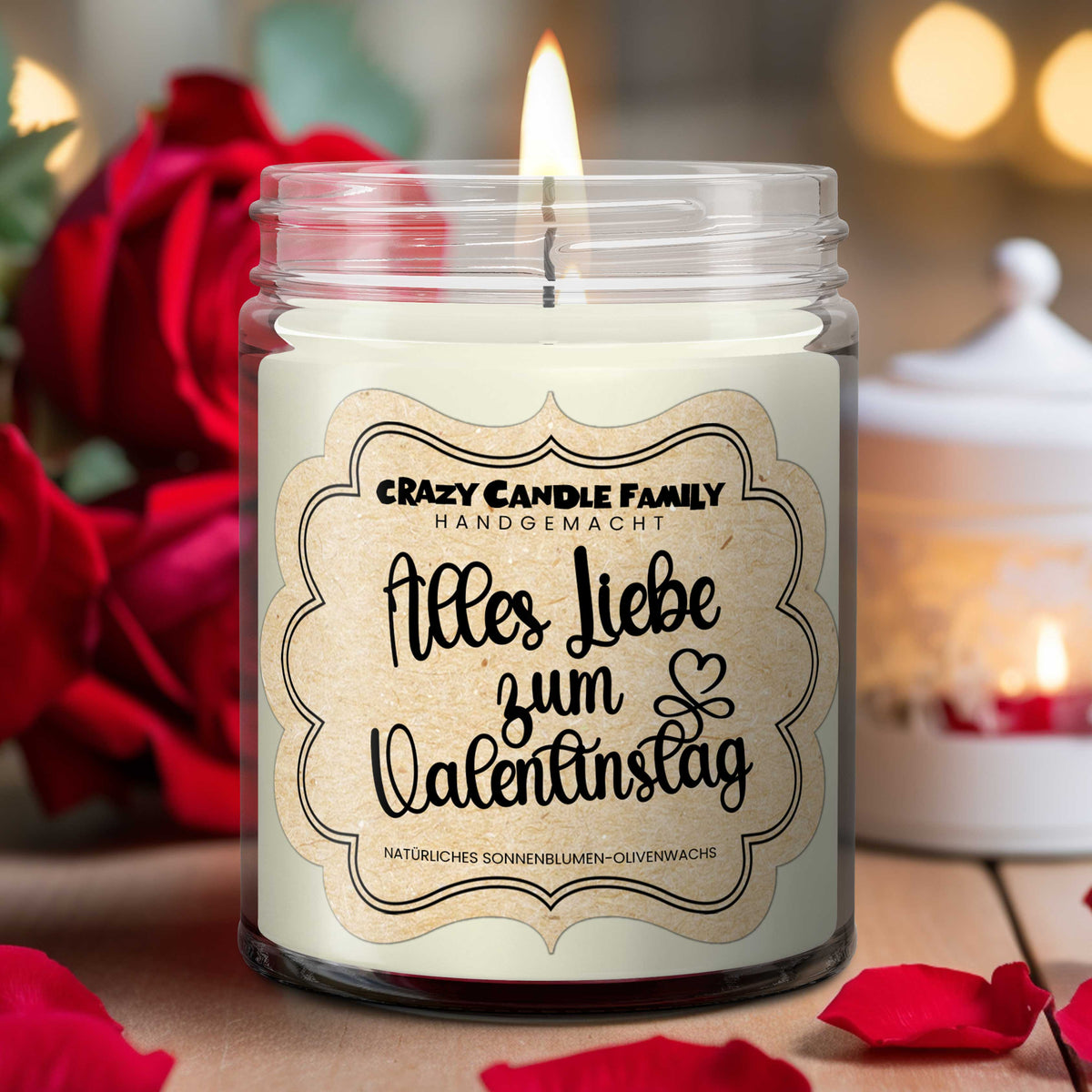 Alles Liebe zum Valentinstag - Personalisierte Valentinstag Kerze Valentinstag Geschenk für Sie Geschenk für Valentinstag Geschenke für Frau