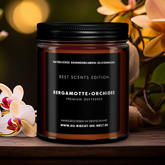 Bergamotte & Orchidee Kerze - Best Scents Edition