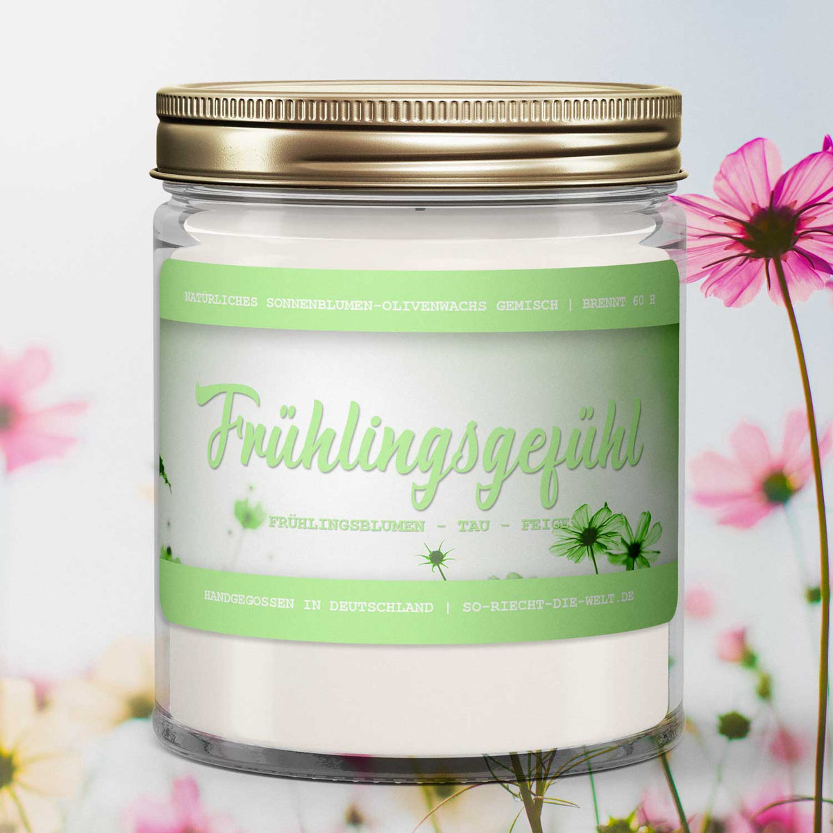 Frühlingsgefühl Kerze - Frühlingsblumen | Tau | Feige