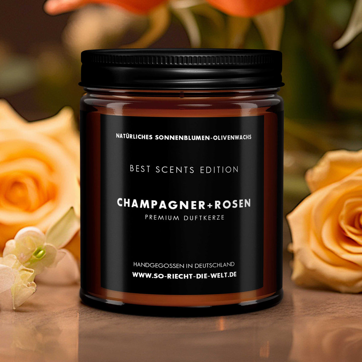 Champagner & Rosen Kerze - Best Scents Edition