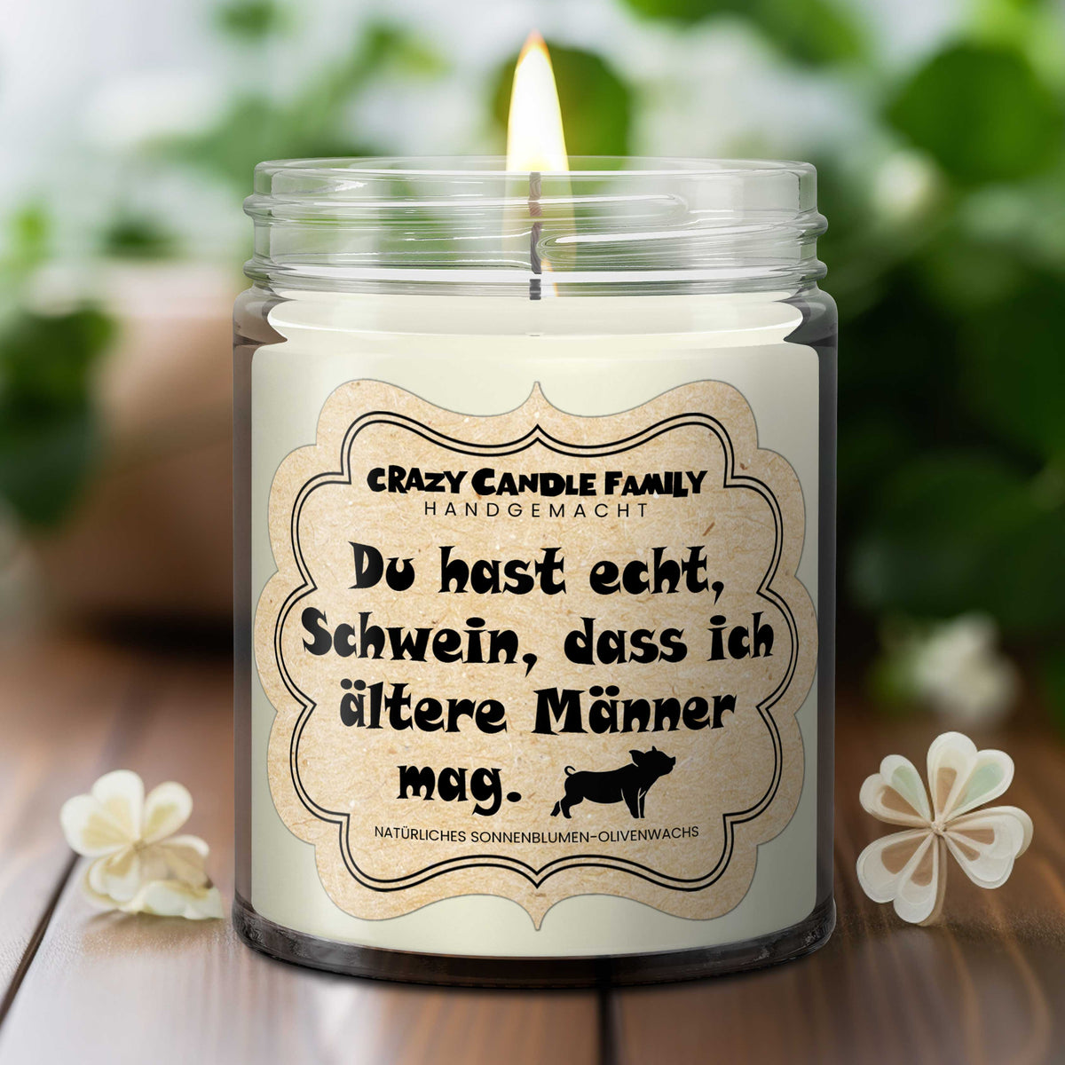 Du hast echt Schwein, dass ich ältere Männer mag. Kerze Geburtstag Geschenk für Ihn Geschenk für Männer Jahrestag für Mann von Frau lustig