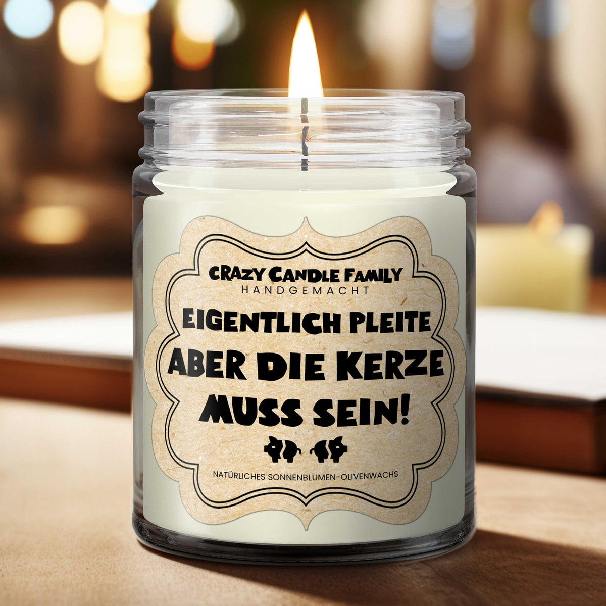 Eigentlich Pleite, aber... Geschenk Kerze für sie Geschenke für Freunde handgemacht verschenken für Frauen Duftkerze zum Geburtstag