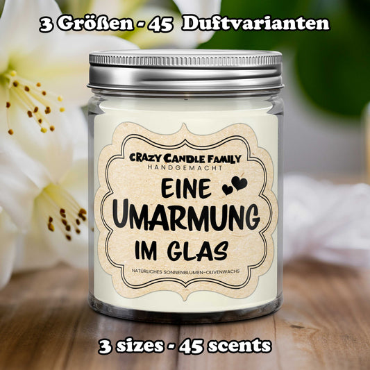 Eine Umarmung im Glas Kerze - Geschenke für Krebs Überlebende, Geschenk für Freund mit Krebs, Gute Besserung Geschenk, Krankheit Geschenk