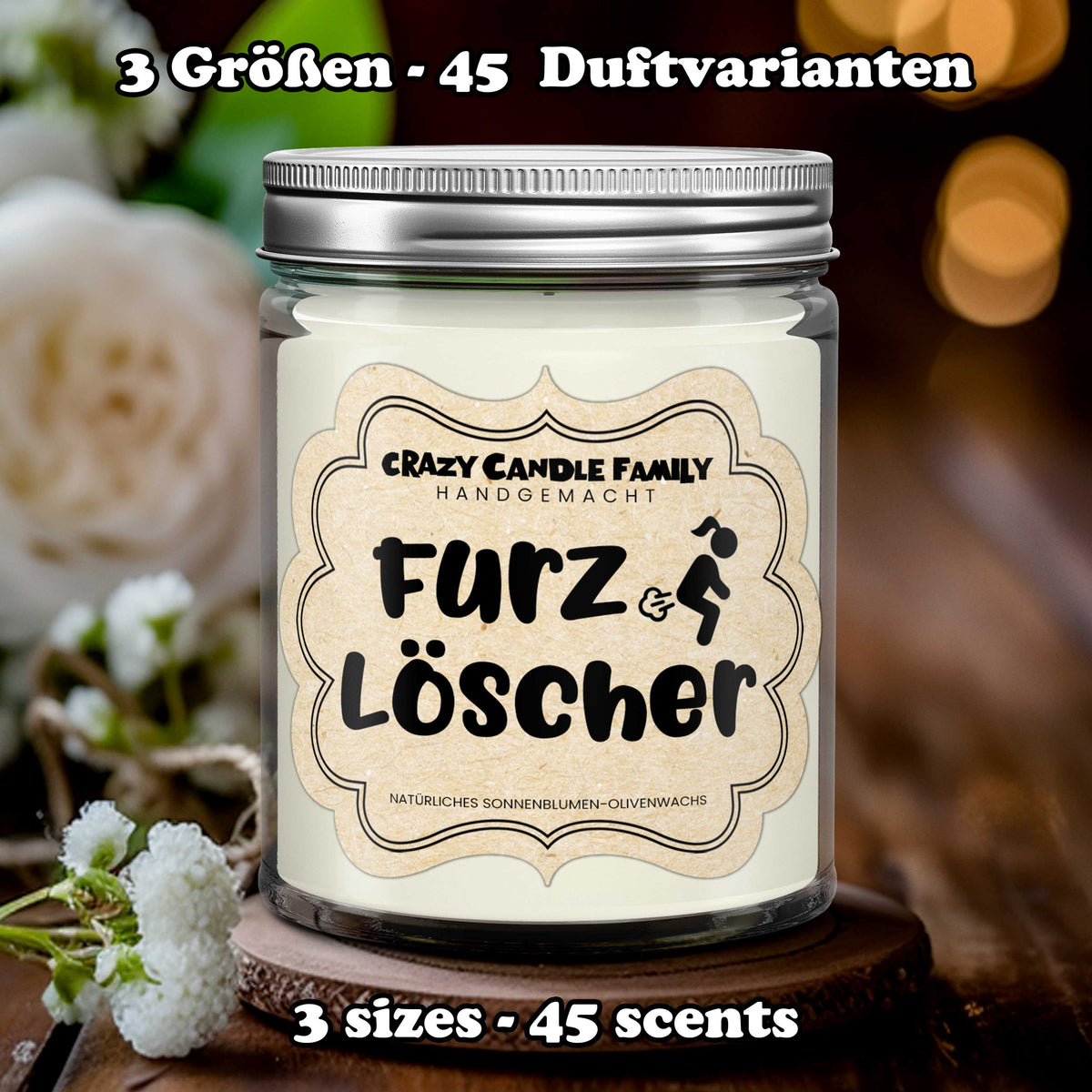 Furz Löscher - lustige Geschenk Kerze für sie Geschenke für Freunde handgemacht verschenken für Frauen Duftkerze zum Geburtstag