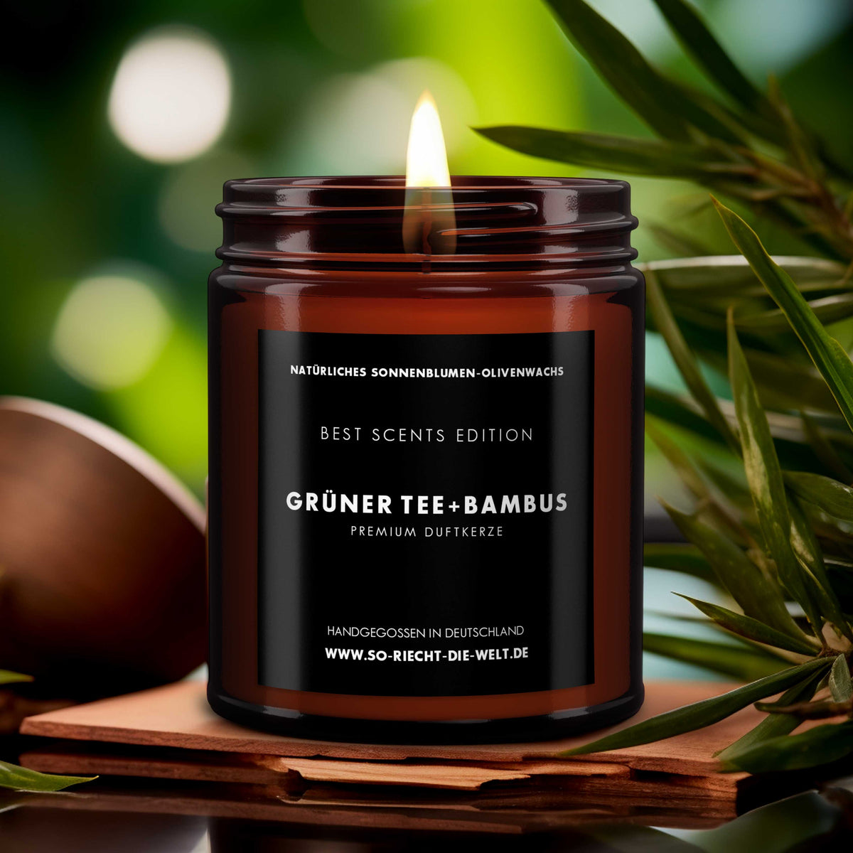 Grüner Tee & Bambus Kerze - Best Scents Edition