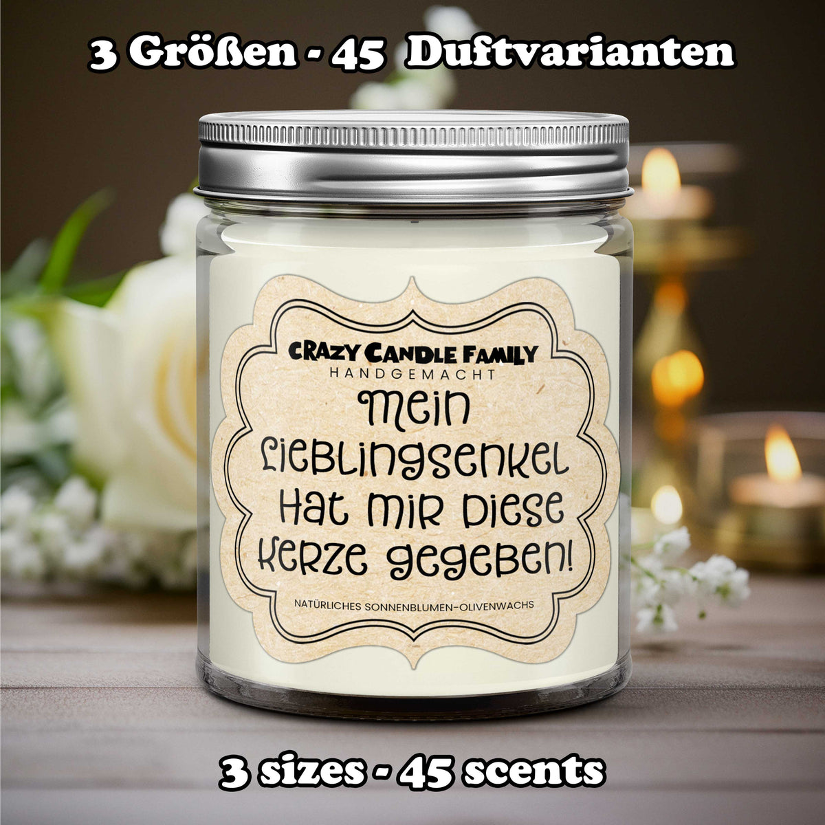 Mein Lieblings Enkel hat mir diese Kerze - Geschenke für Oma Muttertag Geschenke für Großmutter Geburtstagsgeschenk für Omas Kerze Geschenk