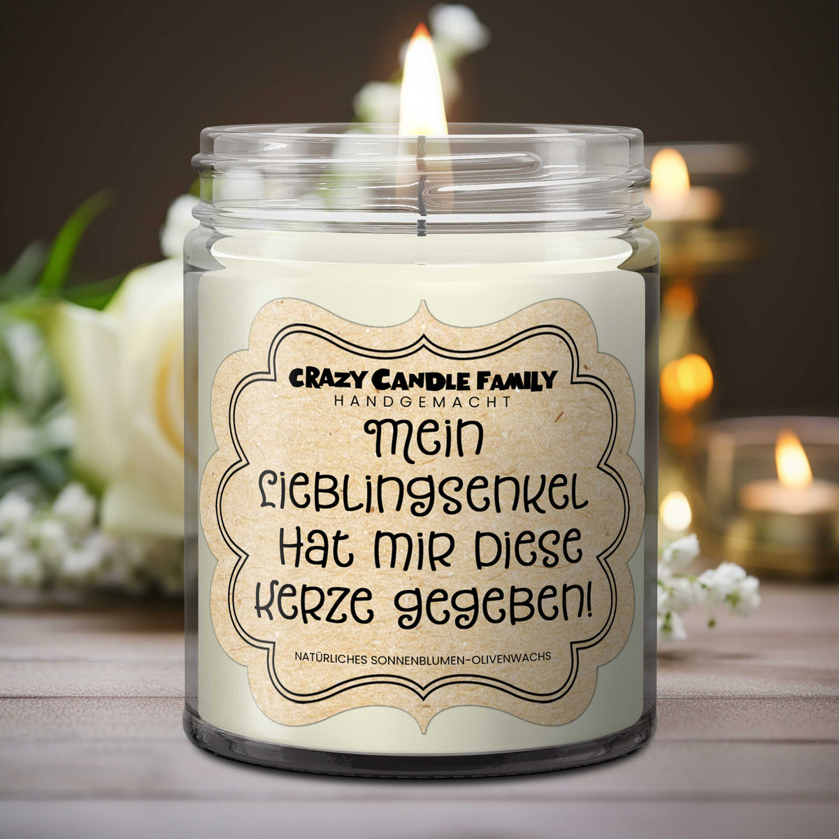 Mein Lieblings Enkel hat mir diese Kerze - Geschenke für Oma Muttertag Geschenke für Großmutter Geburtstagsgeschenk für Omas Kerze Geschenk