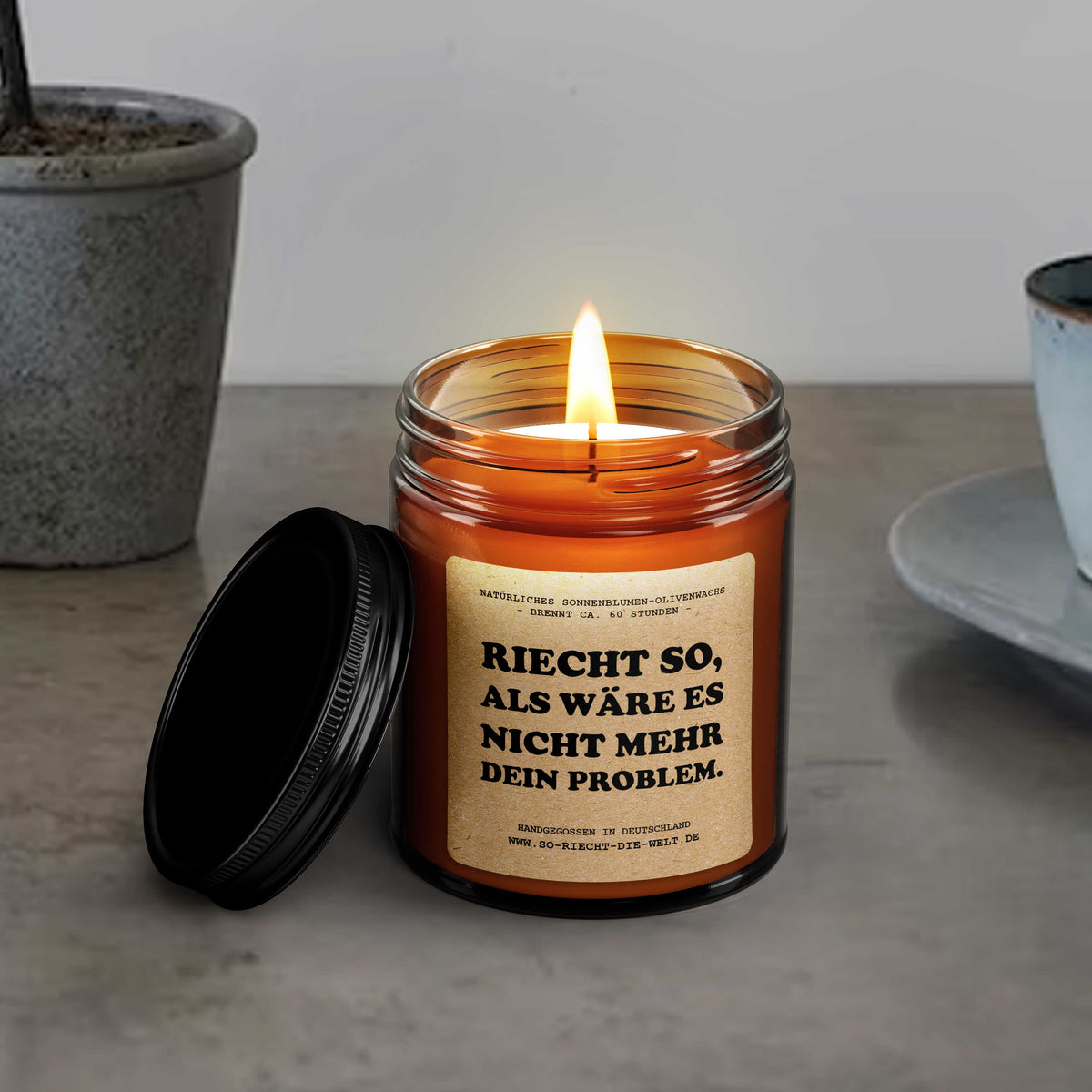 Riecht so, als wäre es nicht mehr dein Problem, Duftkerze, Kerze, Genesungsgeschenk, heilende Stimmung, Geschenk für Freunde, Genesungsgeschenk nach einer Operation, Heilung
