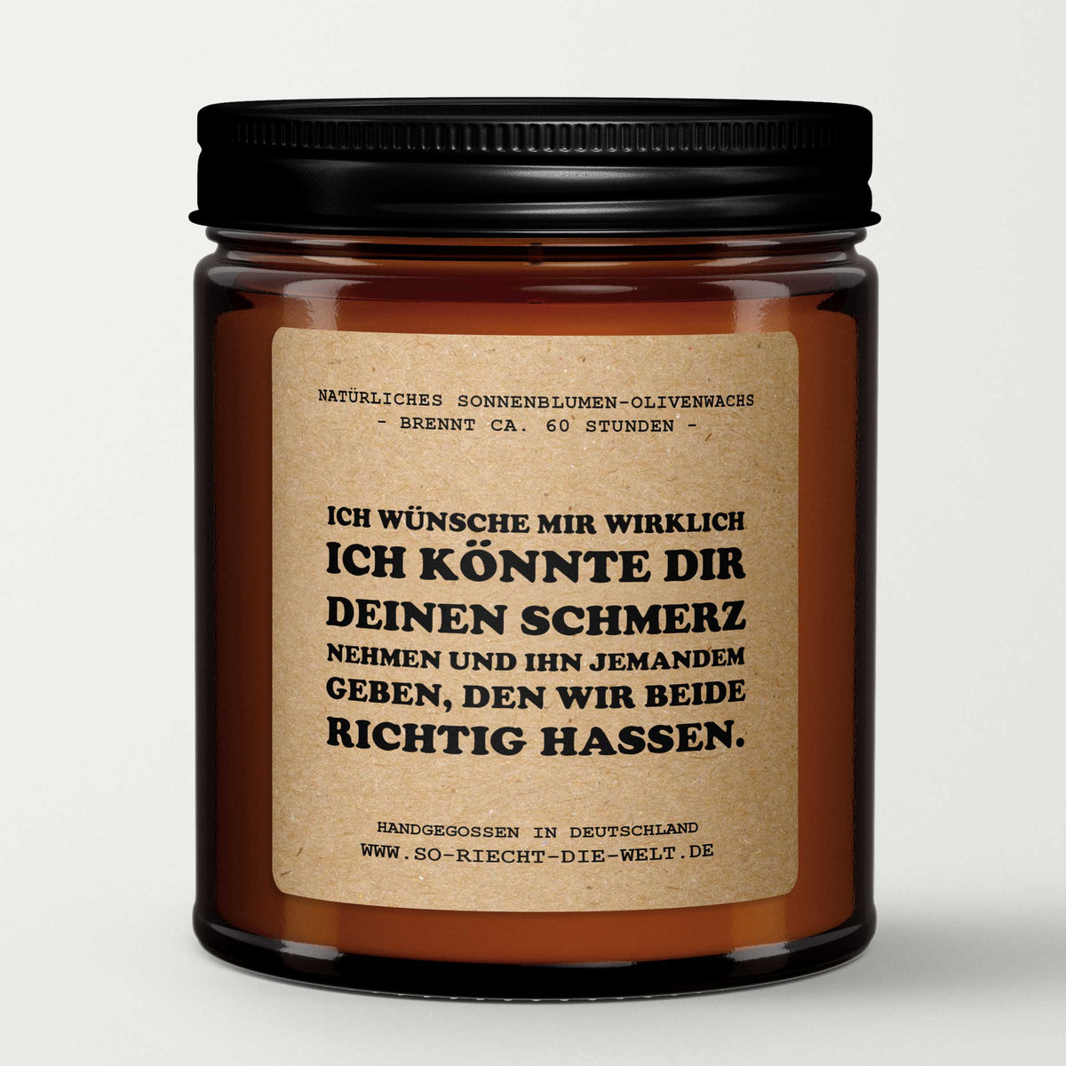 Ich wünsche mir ich könnte deinen Schmerz nehmen, Duftkerze, Kerze, Genesungsgeschenk, heilende Stimmung, Geschenk für Freunde, Genesungsgeschenk nach einer Operation, Heilung