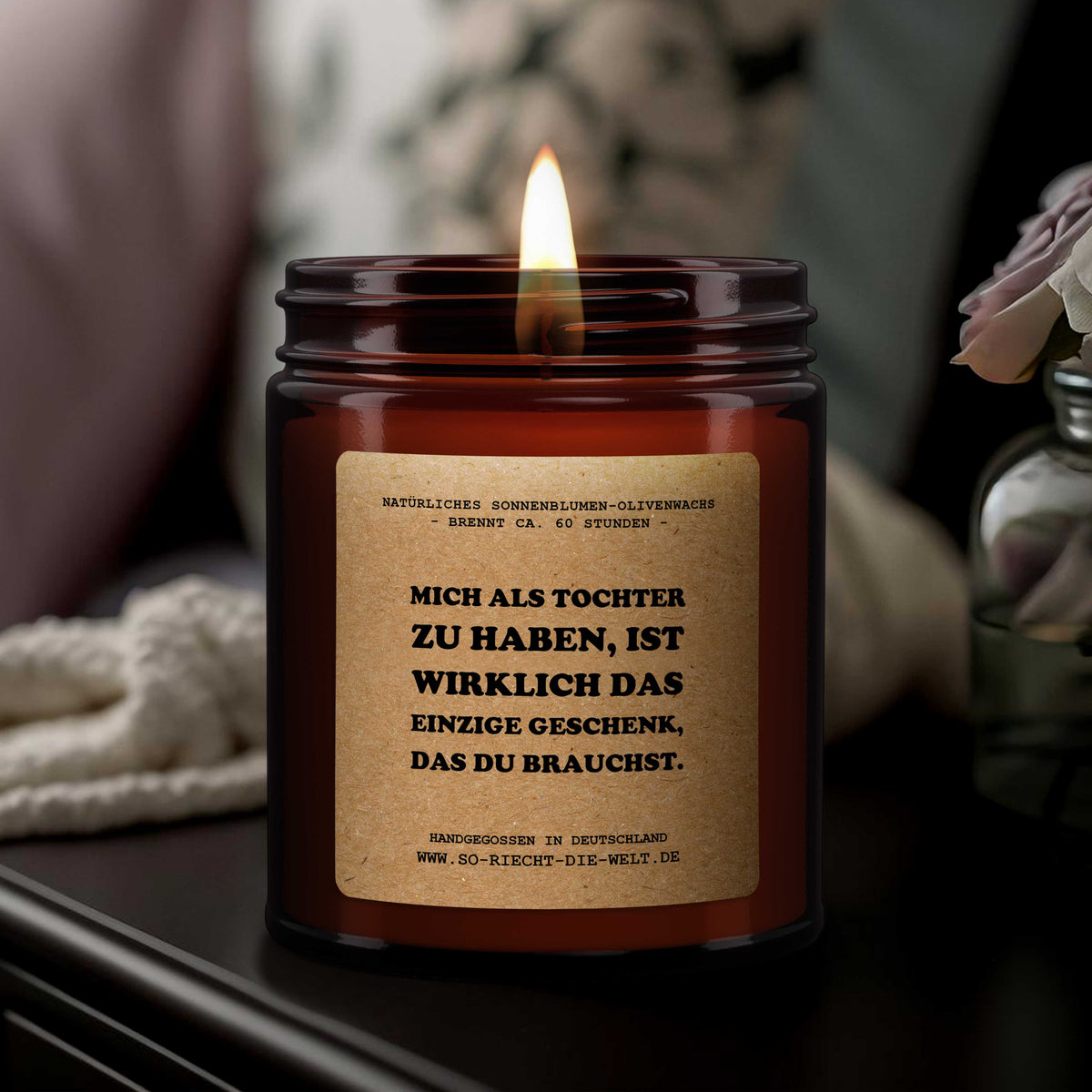 Mich als Tochter zu haben ist das einzige Geschenk, Duftkerze, Kerze, Lustiges Geschenk für Mama, duftende Kerze, Geschenk für Mama, Muttertagskerze, sarkastisches Mama-Geschenk