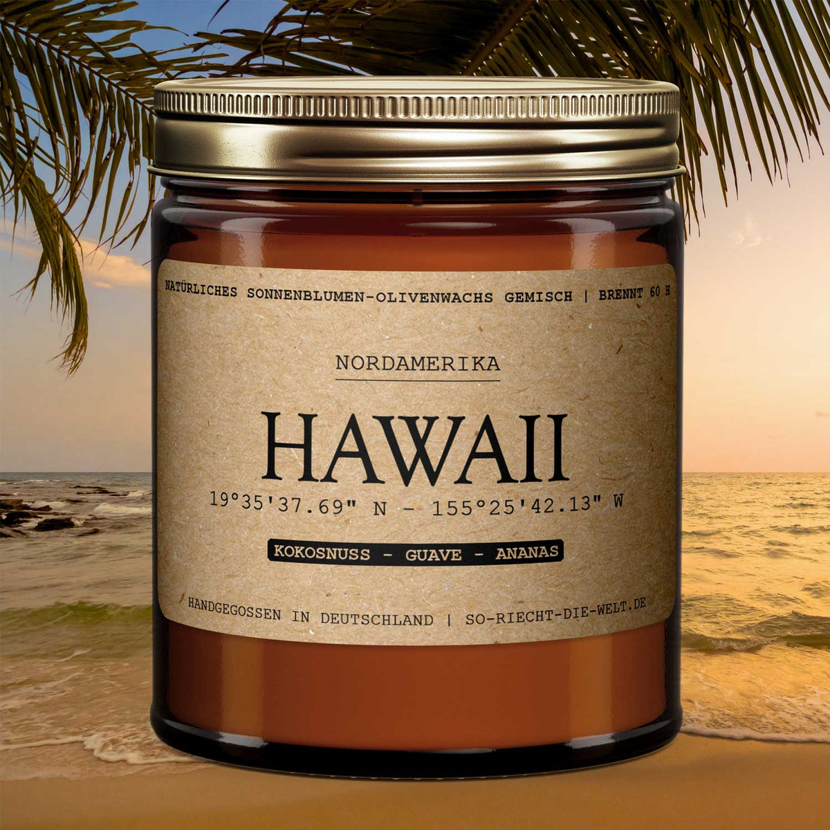 Hawaii Duftkerze - Kokosnuss | Guave | Ananas