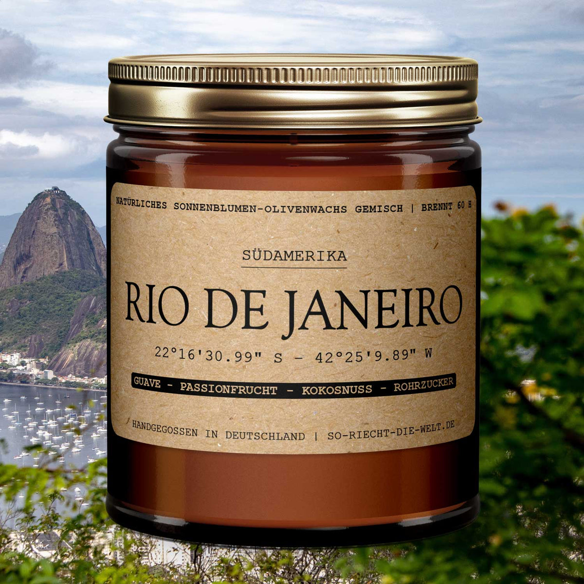 Rio de Janeiro Kerze - Guave | Passionsfrucht | Kokosnuss | Rohrzucker