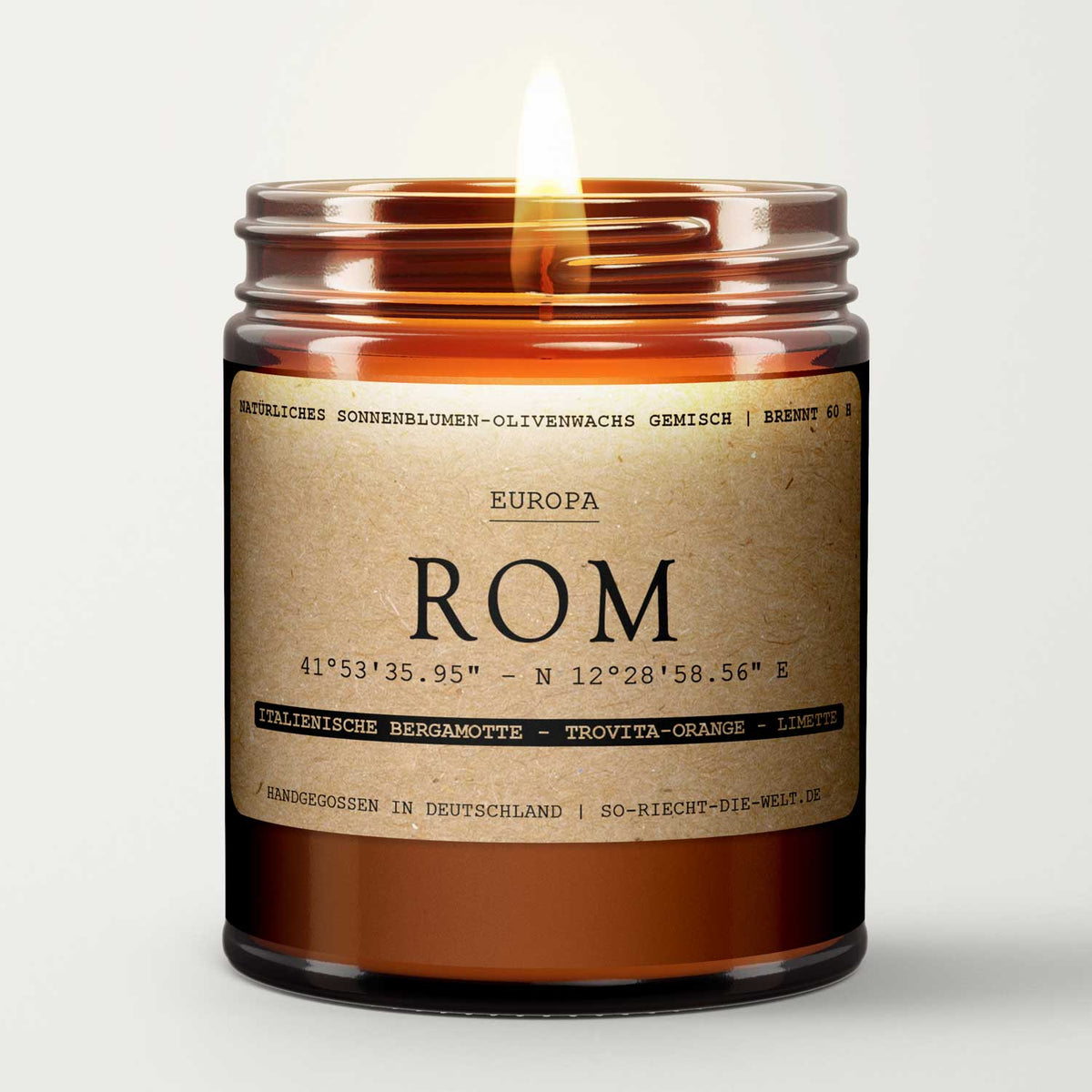 Rom Kerze -  Italienische Bergamotte | Trovita-Orange | Limette